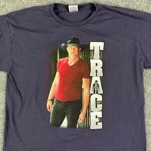 Bayside‎ T-Shirt Men's L Trace Adkins 2016 Tour Navy Graphic Concert Tee